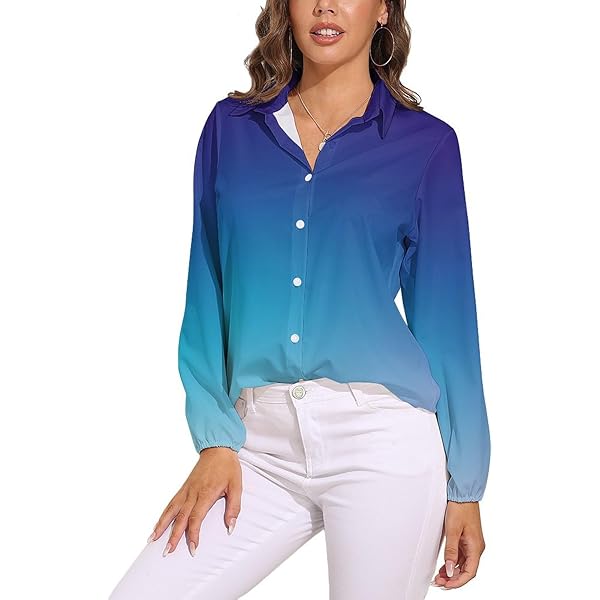 トップス Rose accent shirt blouse misty blue 71ibhDxD1DL._UY350_.jpg